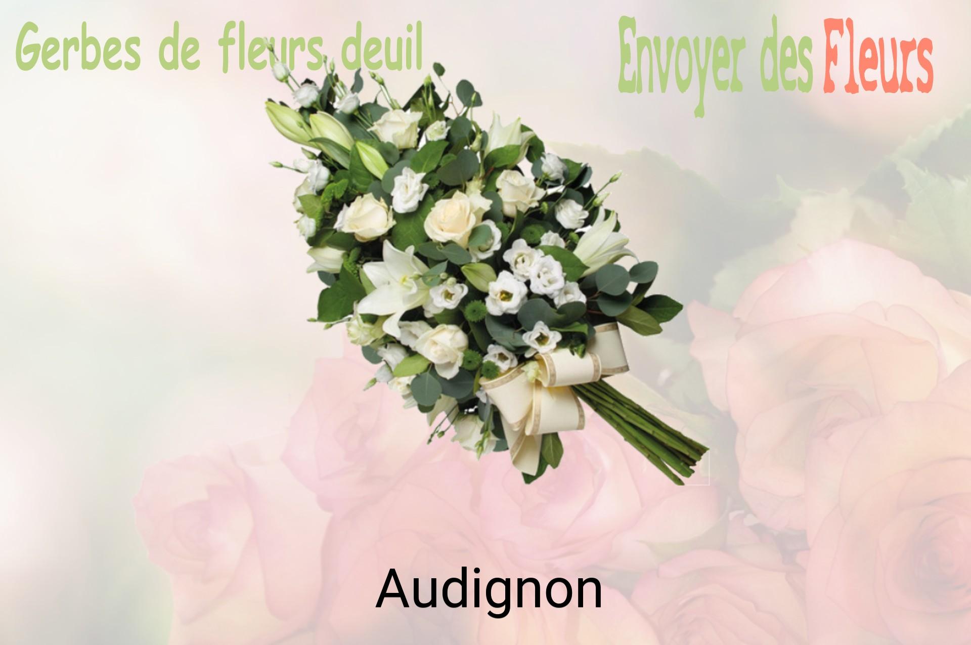 Gerbe de fleurs de deuil livrée à Audignon